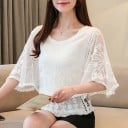 Damesblouse met transparante mouwen 1
