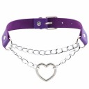 Damescombinatieketting met hart 9