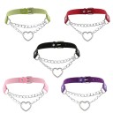 Damescombinatieketting met hart 1