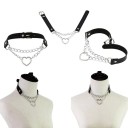 Damescombinatieketting met hart 2