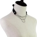 Damescombinatieketting met hart 3