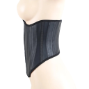 Damescorset zwart Latex Sluiting met haken Effen Strakvormend korset Elegante ondermode die de figuur vormt 5
