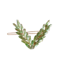 Damesdecoratieve haarspeld 8 × 5,5 cm V-vormige Kristallen steentjes Metaallegering Haaraccessoire 19