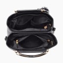 Dameshandtas met bloemenversiering Kunstleer Metalen handvatten Hanger met pompon Schouderband Afmetingen 24 x 18 x 12 cm 7