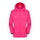 Damesjas met capuchon en rits voor ongunstig weer In te pakken in een klein zakje Polyester stof met een subtiel patroon Zijkanten zakken 3