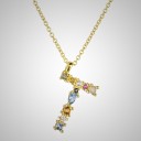 Damesketting met alfabetletters T