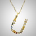 Damesketting met alfabetletters U