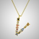 Damesketting met alfabetletters V