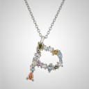 Damesketting met alfabetletters P
