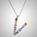 Damesketting met alfabetletters V
