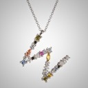 Damesketting met alfabetletters W