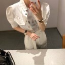 Dameskjortejumpsuit med bindebånd 2