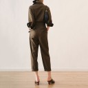 Dameskjorteoveralls, brun 2