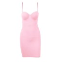 Dameslankekjole med push-up-skåle Sømløs elastisk formende kjole Over knæet modelleringskjole til en slank silhuet Bodycon-kjole til kvinder 8