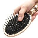 Damesmassageborstel voor haar 25,5 x 6,8 cm Ovale borstel met luchtkussen Ronde tanden met bolletjes Antislip handvat 2