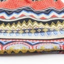 Damesmuts en sjaal 2-in-1 Te dragen op het hoofd of om de nek Losse pasvorm Kleurrijk patroon met golvende strepen Polyester Hoofdomtrek 52 tot 63 10