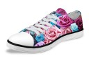 Damesneakers i lærred med blomster 5
