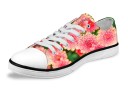 Damesneakers i lærred med blomster 3
