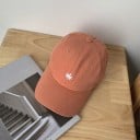 Damespet met klein motief op de voorkant Katoen Minimalistisch ontwerp Ventilatieopeningen Gebogen klep Universele maat 4