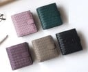Damesportemonnee van echt leer met gevlochten patroon Sluiting met leren lus en ritsvak Elegante accessoire voor in de handtas 11
