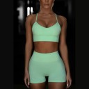 Damesports-crop top og shorts 7