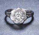 Damesring met bloem D1020 4