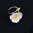 Damesring met bloem D1314 3