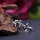 Damesring met bloem D1372 3