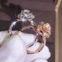 Damesring met bloem D1569 3