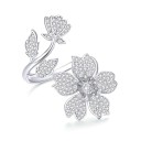 Damesring met bloem D1758 1