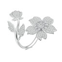 Damesring met bloem D1758 3