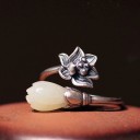 Damesring met bloem D1851 2