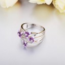 Damesring met bloemen D1091 2
