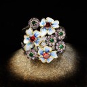 Damesring met bloemen D1096 1