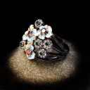 Damesring met bloemen D1096 2