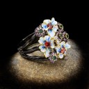 Damesring met bloemen D1096 3