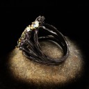 Damesring met bloemen D1096 4