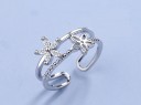 Damesring met bloemen D1165 1