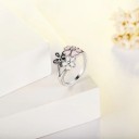 Damesring met bloemen D1371 2