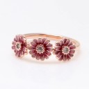 Damesring met bloemen D1803 3