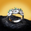 Damesring met bloemen D2282 2