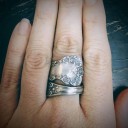 Damesring met bloemen D2650 5