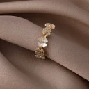 Damesring met bloemen D2811 2