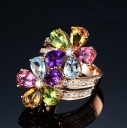 Damesring met bloemen D2917 2
