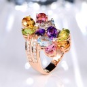 Damesring met bloemen D2917 3