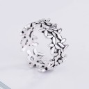 Damesring met bloemen D2986 3