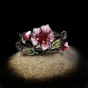 Damesring met bloemen 1