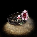 Damesring met bloemen 2