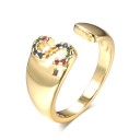 Damesring met een alfabetletter D2441 25