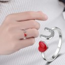 Damesring met hart D2037 2